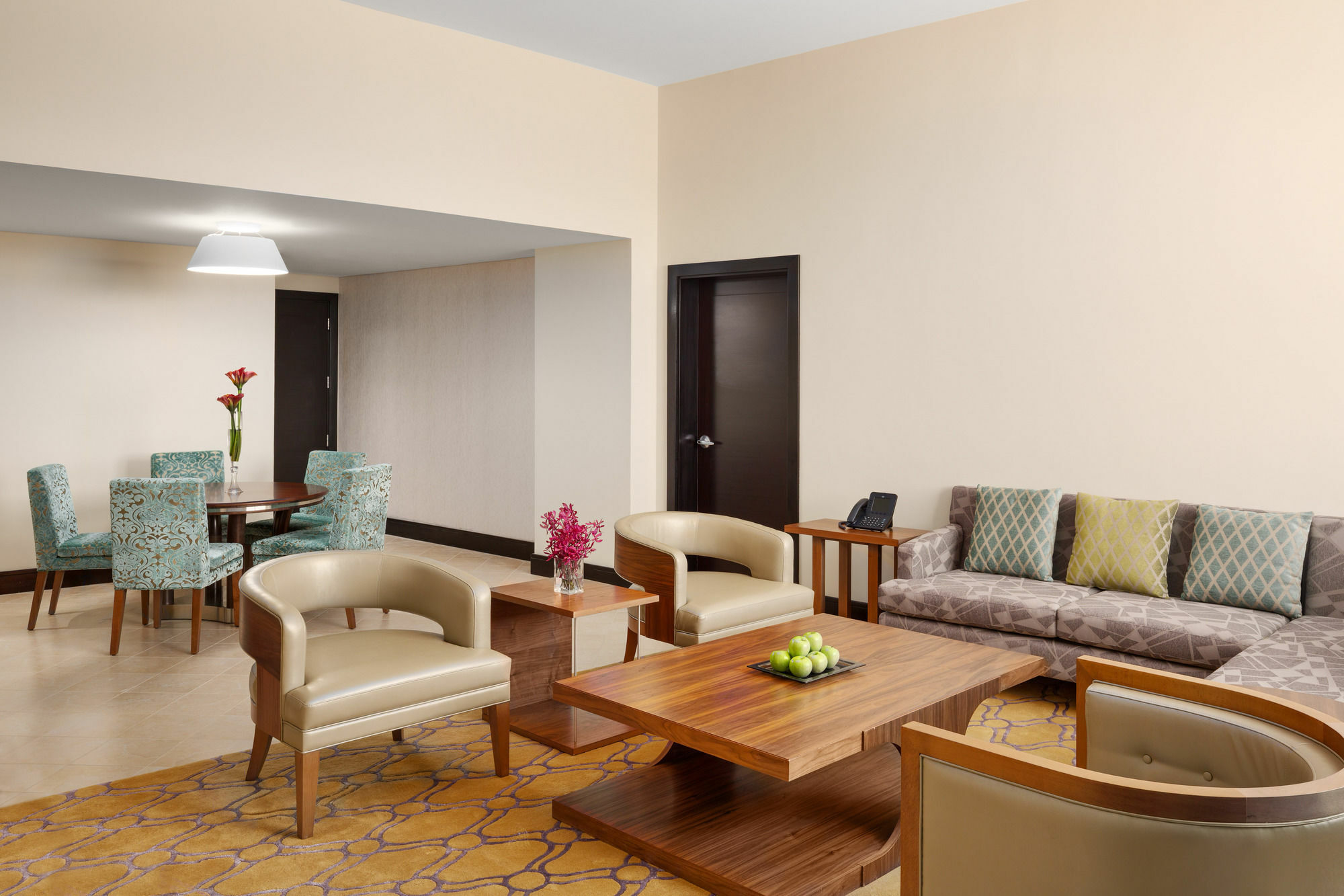 哈伊勒千禧国际酒店 外观 照片 A living room in a suite at the hotel